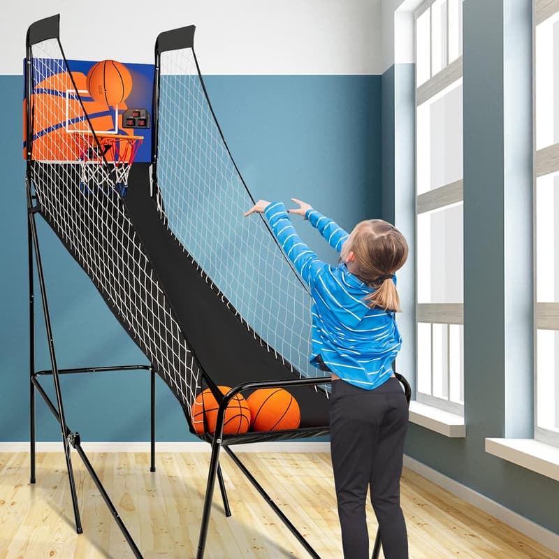 Indoor Foldable Electronic Basketball Game with Scorer and Buzzer