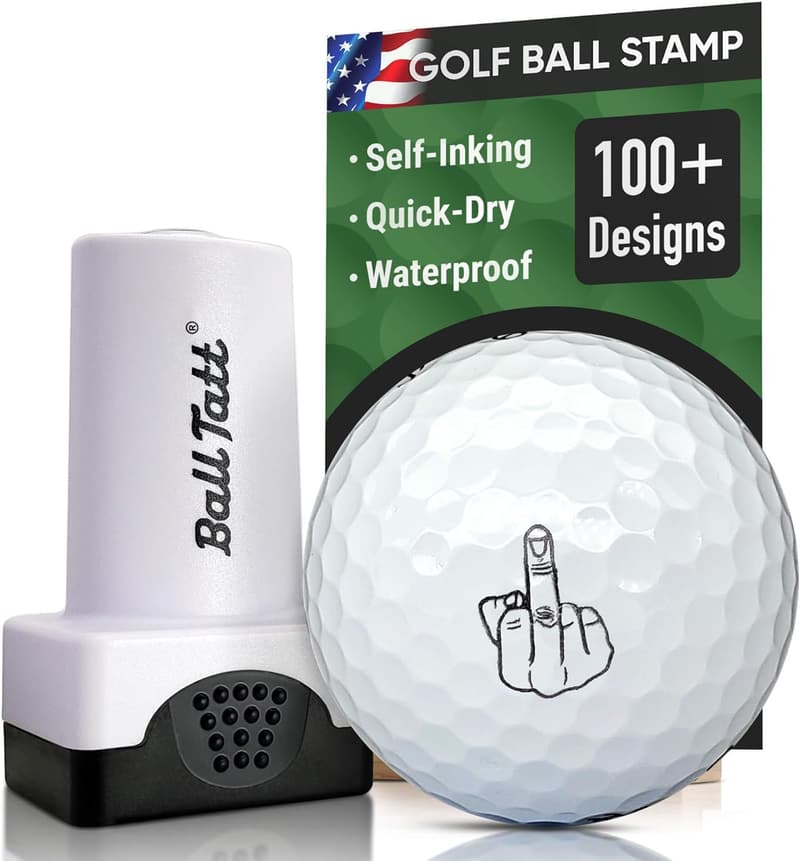 Golf Ball Stamp - Self-Inking Waterproof Marking Tool for Golfers