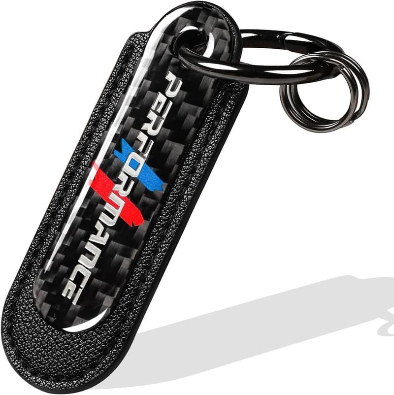 Universal Carbon Fiber Leather Keychain - Stylish Business Gift