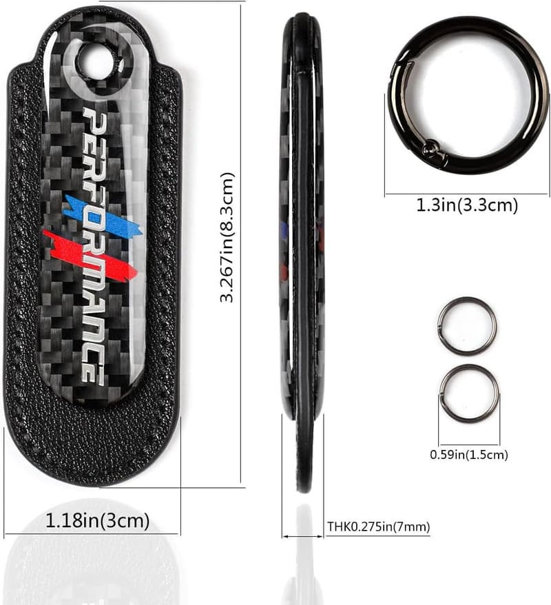 Universal Carbon Fiber Leather Keychain - Stylish Business Gift