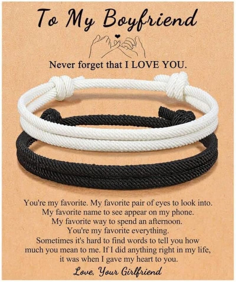 Adjustable Rope Couples Bracelets - Perfect Anniversary Gift