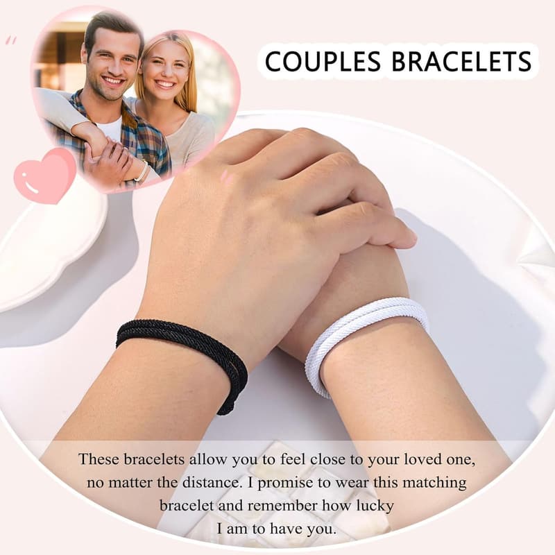 Adjustable Rope Couples Bracelets - Perfect Anniversary Gift