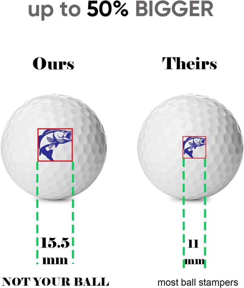 Reusable Self-Inking Golf Ball Stamp for Identifying Golf Balls