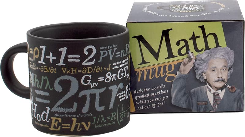 Math Mug with Famous Formulas - Fun Gift Box, 14oz