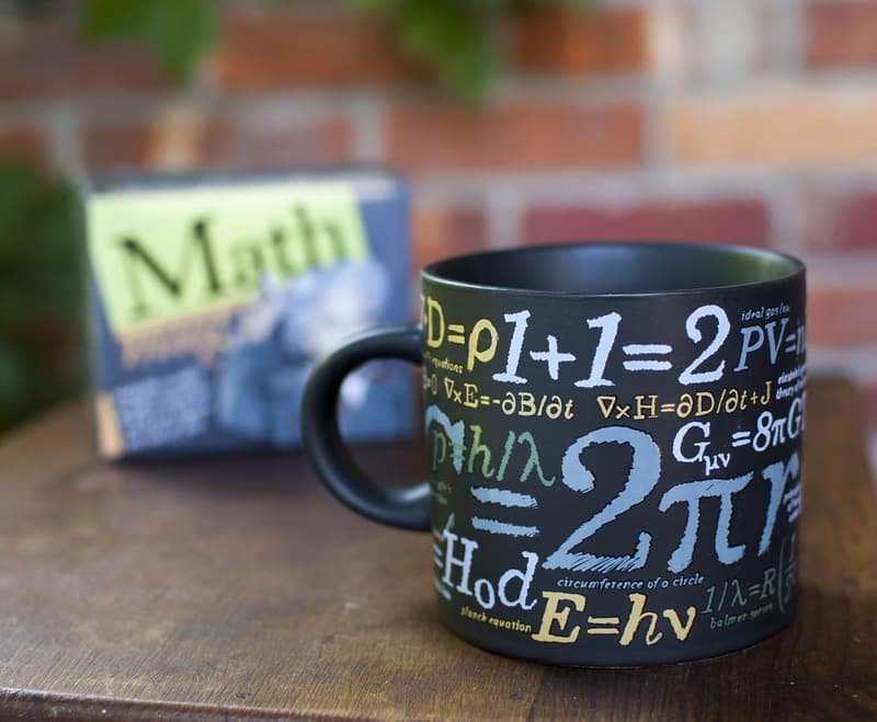 Math Mug with Famous Formulas - Fun Gift Box, 14oz
