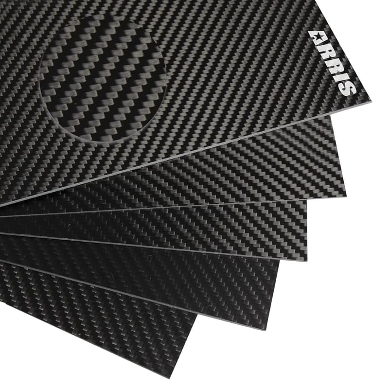 3K Twill Weave Carbon Fiber Sheet, 1.5mm Thickness
