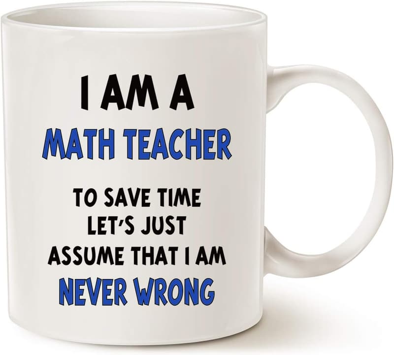 Teachers' Day Funny Math Mug - 11 oz Porcelain Cup