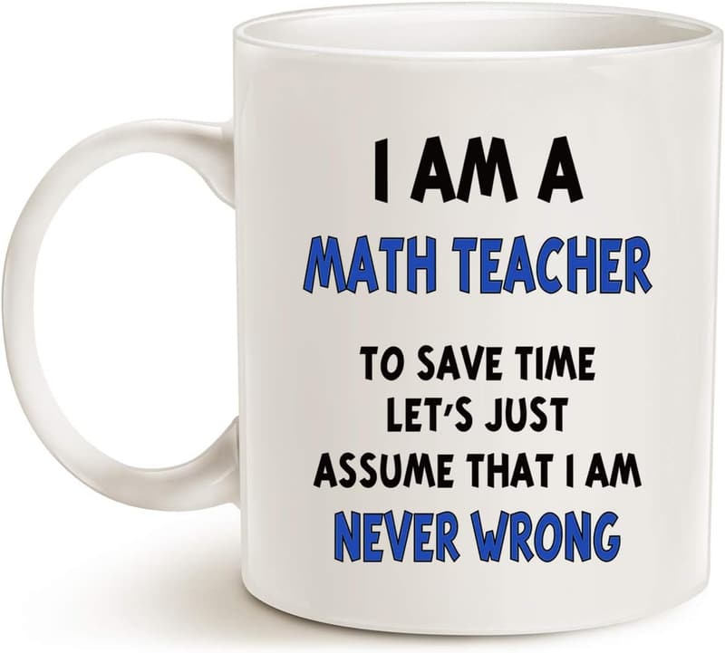 Teachers' Day Funny Math Mug - 11 oz Porcelain Cup