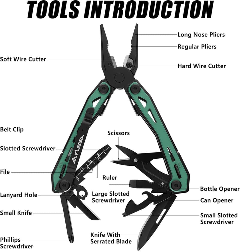 Stainless Steel 16-in-1 Multi-Tool Pliers for Dad