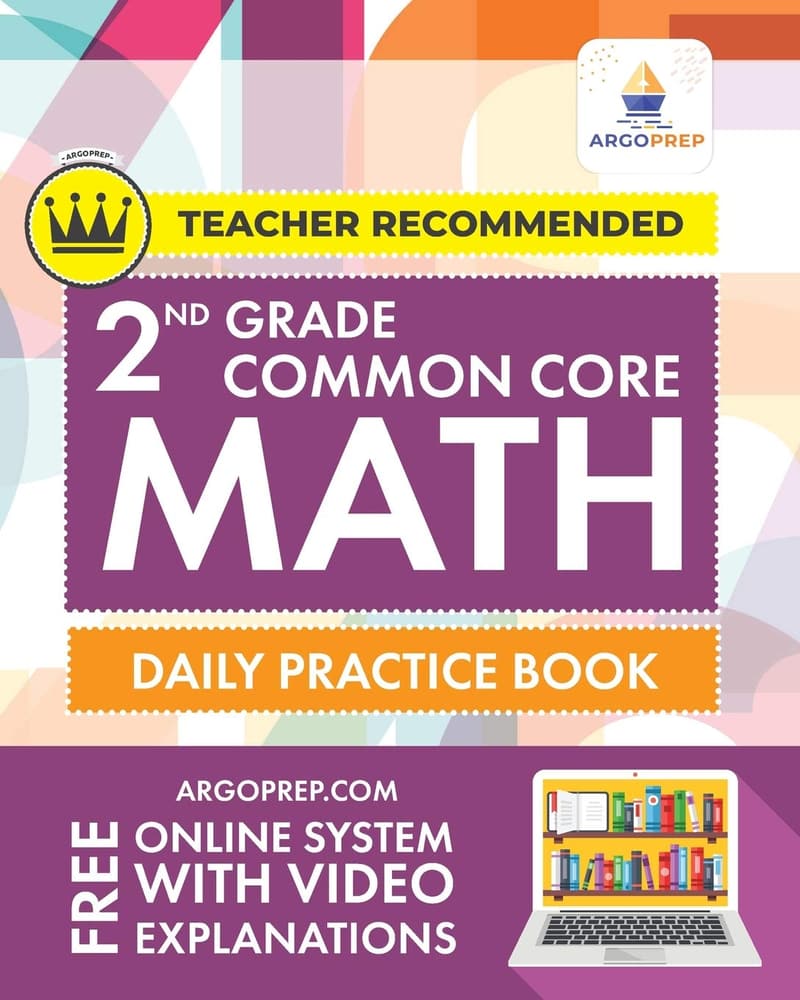2nd Grade Common Core Math Daily Practice Workbook with Video Explanations