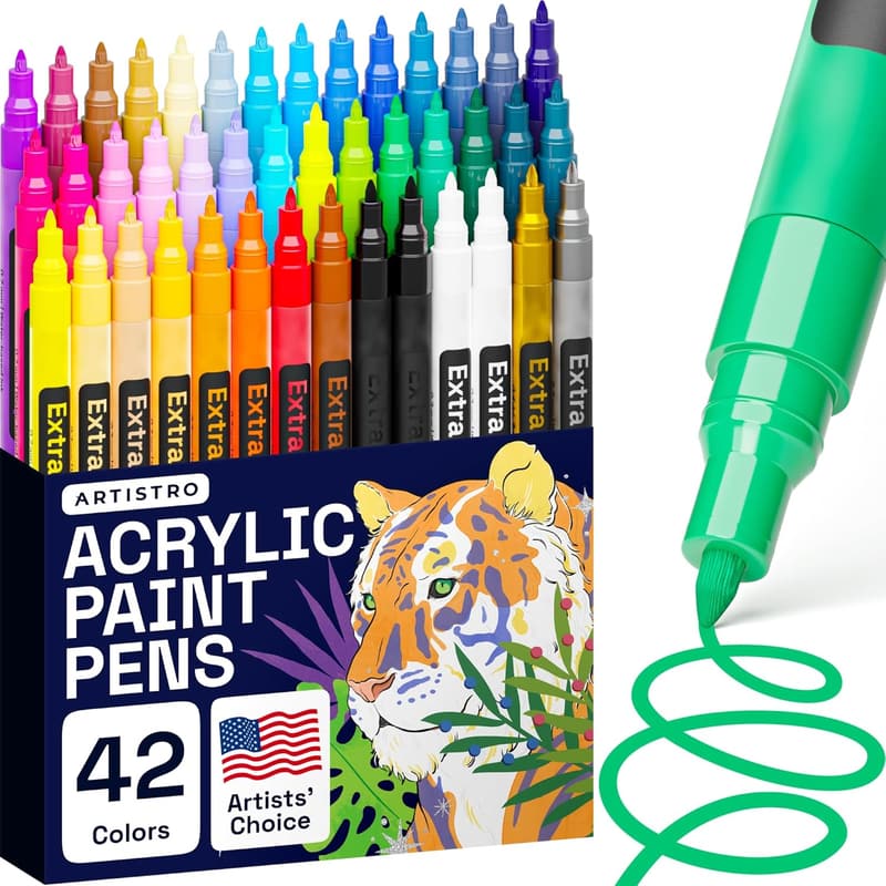 Acrylic Paint Pens Set for Canvas, Wood & DIY Projects