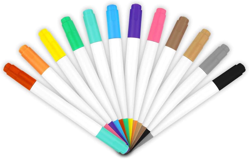 Dual-Sided Neon Markers for LED Boards - 12 Pack