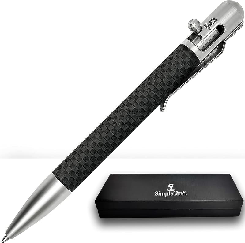 Luxury Carbon Fiber Bolt Action Pen with Gift Box