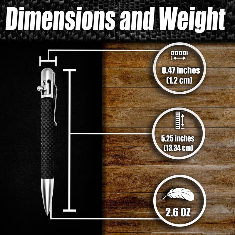 Luxury Carbon Fiber Bolt Action Pen with Gift Box