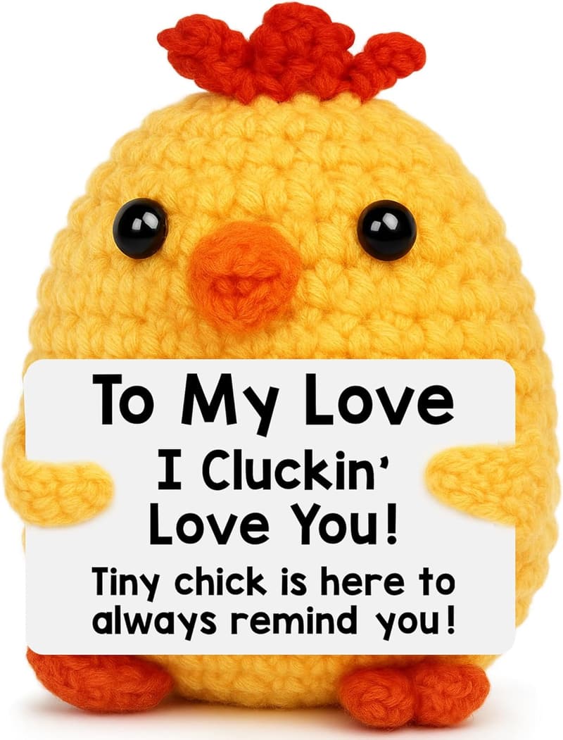 I Love You Crochet Chicken Gift for Couples