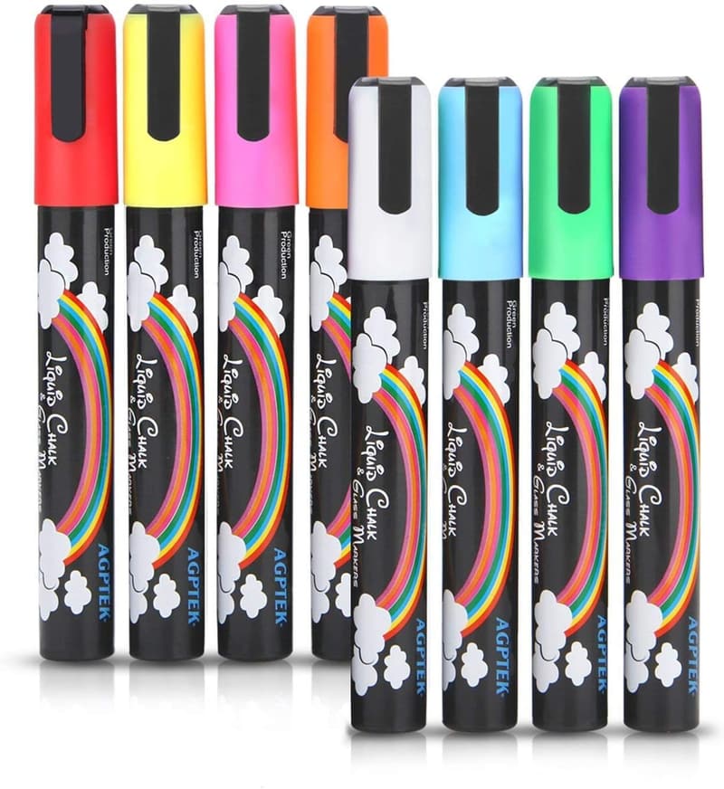 Fluorescent Marker Pens Set - 8 Colors for LED Boards