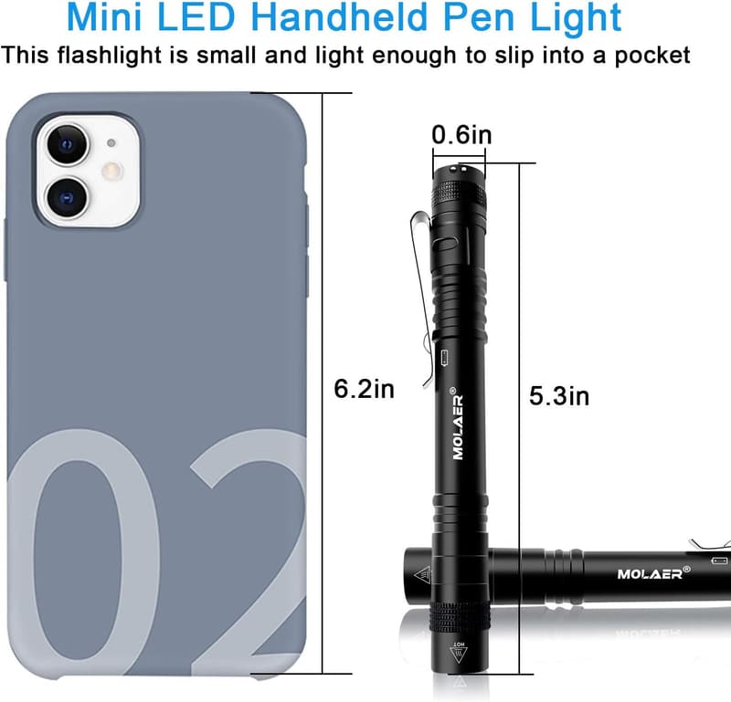395nm UV Black Light Flashlight 2-Pack for Detection and Inspection