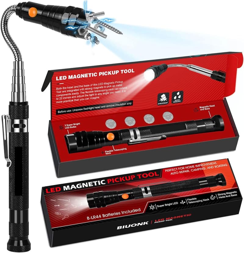 Father's Day LED Telescoping Magnetic Pickup Tool for Dad