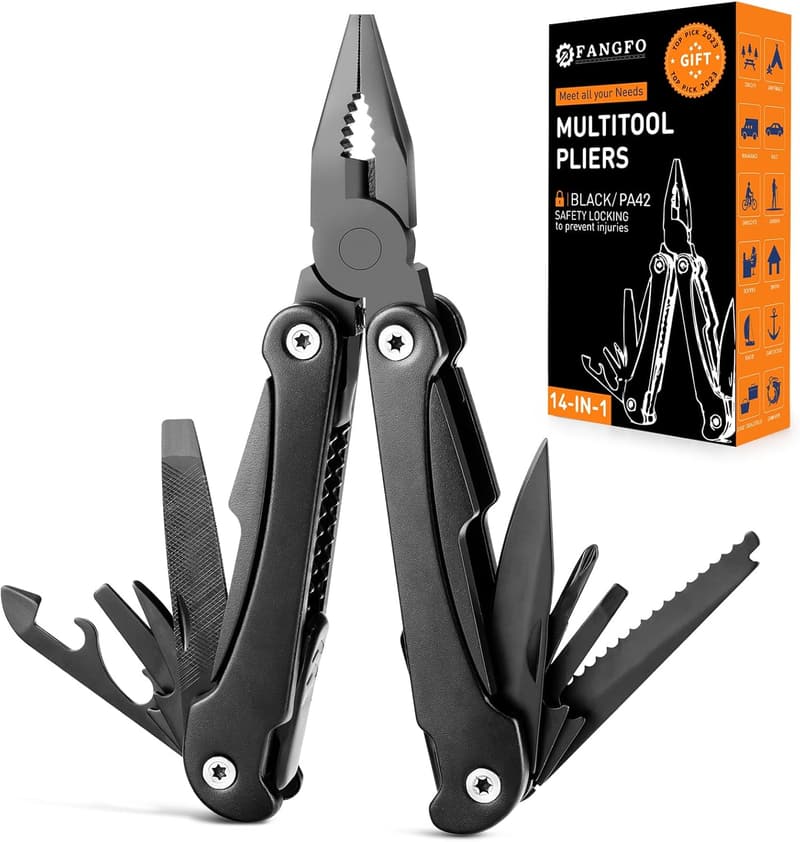 14-in-1 Pocket Multitool with Pliers - Great Gift for Men