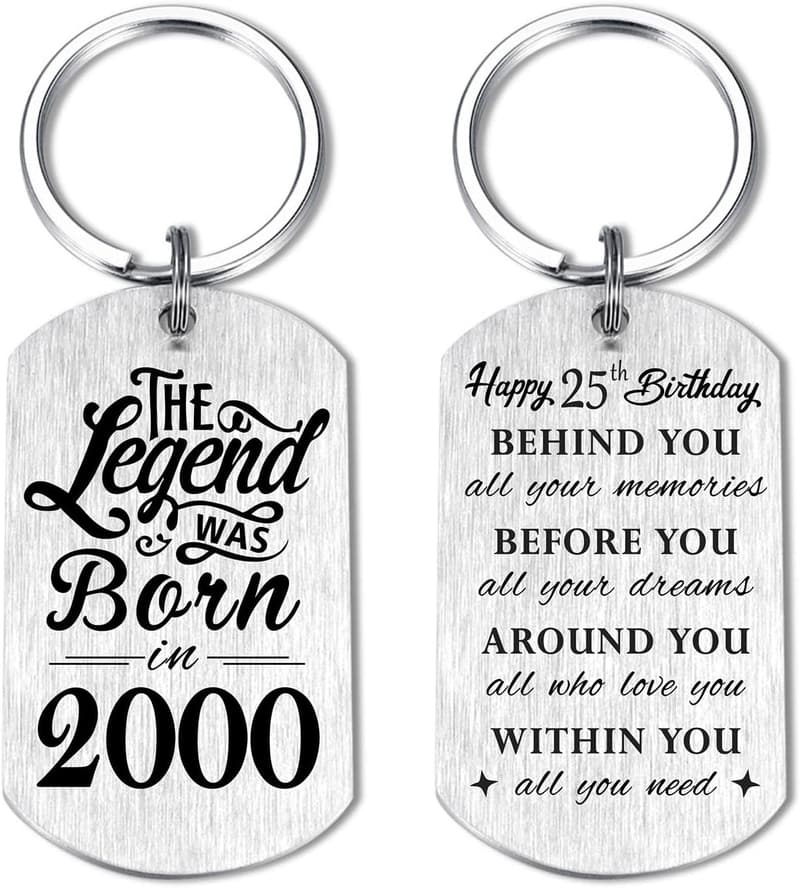 Personalized Birthday Keychain Gift for Men and Women