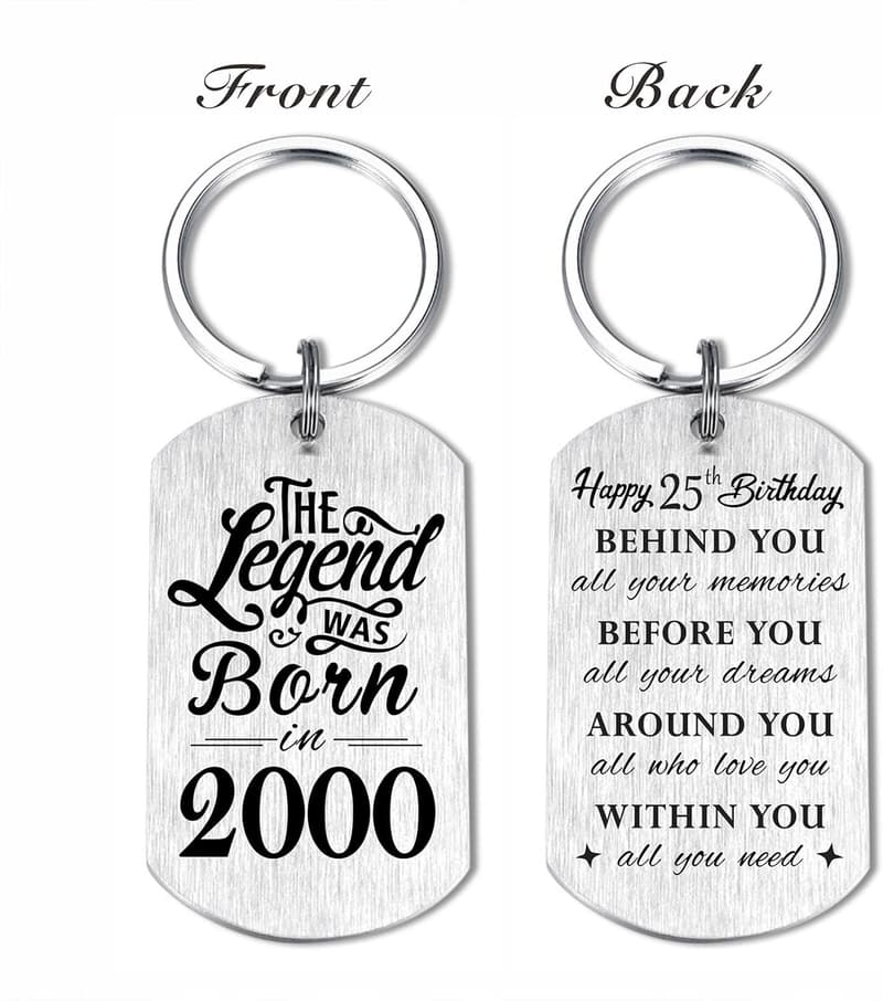 Personalized Birthday Keychain Gift for Men and Women