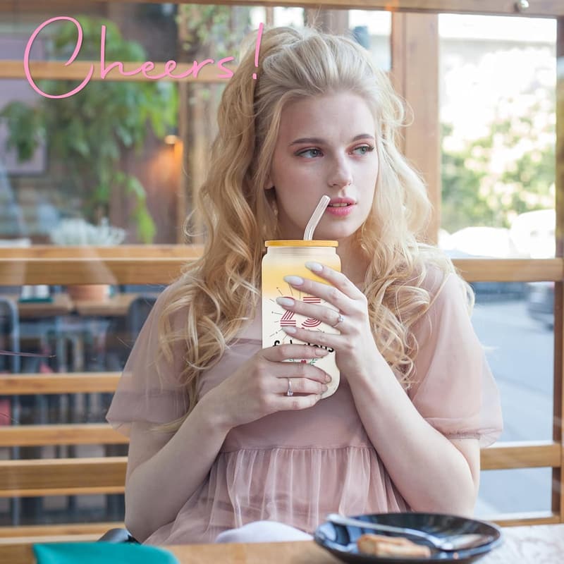 25th Birthday Glass Cup for Women - 16oz Gift