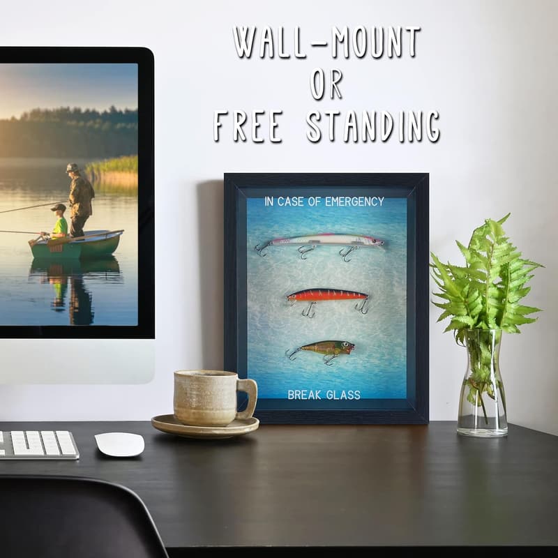 Emergency Glass Break Humor Wall Art for Fishing Lovers