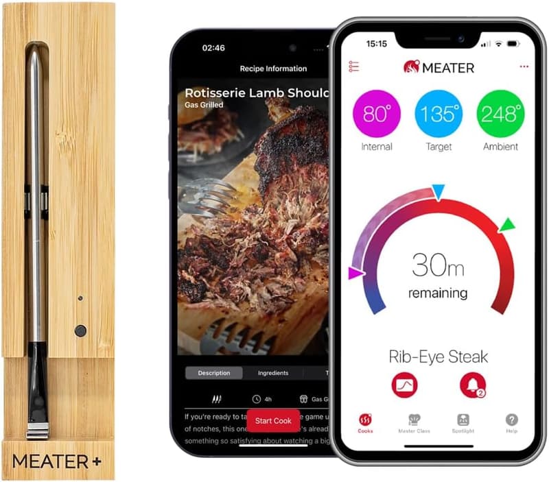 Smart Bluetooth Meat Thermometer for BBQ & Kitchen Cooking