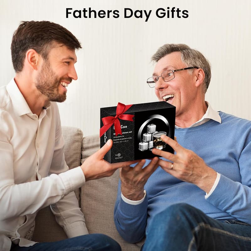 Father's Day Gifts: Whiskey Stones Gift Set for Dads