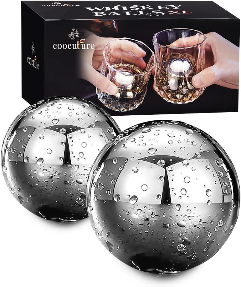 Reusable Stainless Steel Whiskey Chilling Balls for Drinks