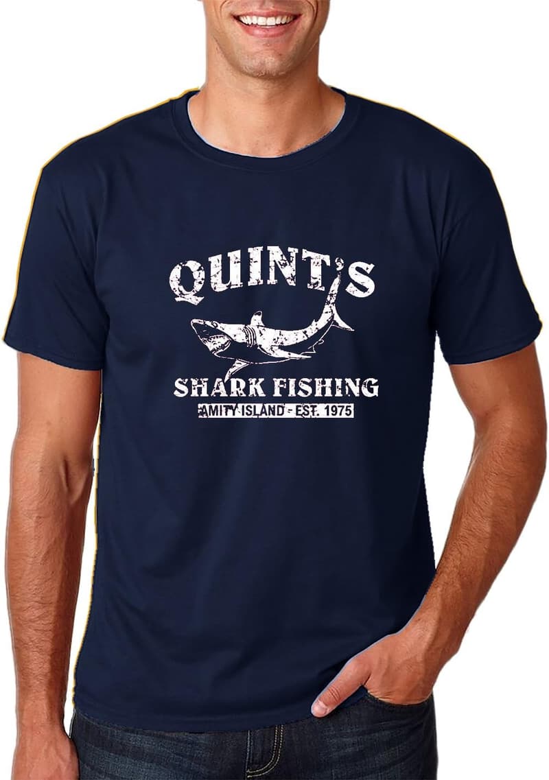 Funny Shark Fishing T-Shirt for Men - Great Gift for Fishermen