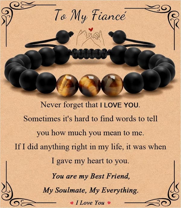 Tiger Eye Bracelet for Men - Birthday, Father's Day Gift