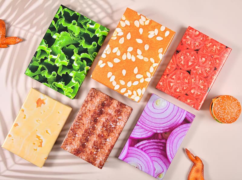 Burger Wrapping Paper Set - 12 Sheets for Birthdays & Holidays