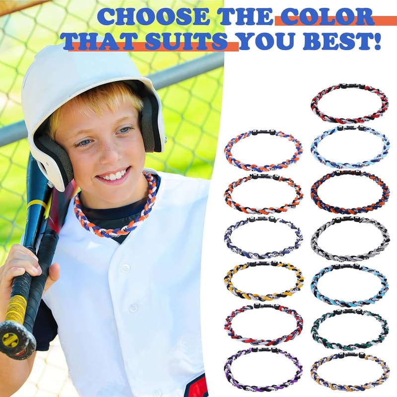18-Inch Tornado Design Baseball Necklace with Nylon Rope