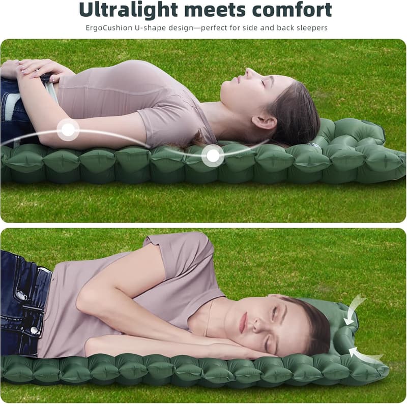 Ultralight Inflatable Sleeping Pad for Camping and Backpacking