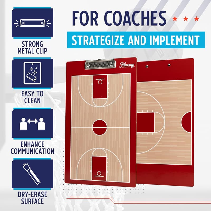 Basketball Coaches Clipboard in Team Colors