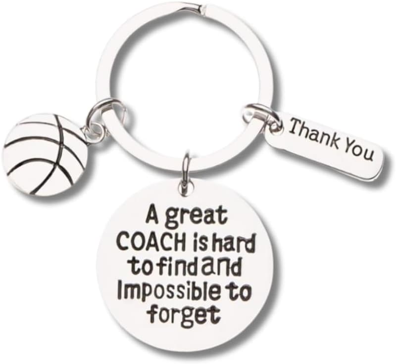 Inspirational Basketball Coach Keychain - Thank You Gift
