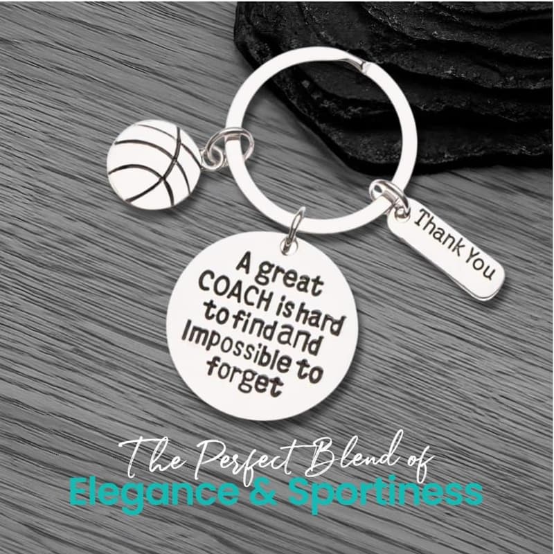Inspirational Basketball Coach Keychain - Thank You Gift
