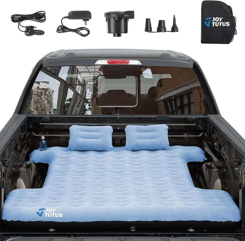 Camping Air Mattress for Short Truck Beds, Inflatable with Pillows