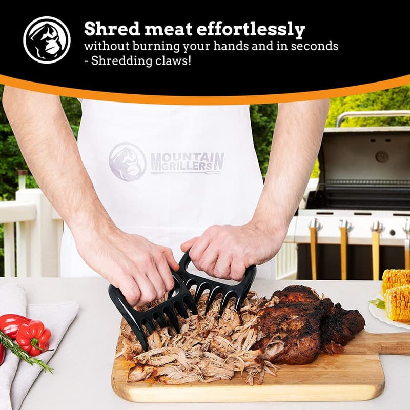 BBQ Meat Shredding Claws - Set of 2, Black