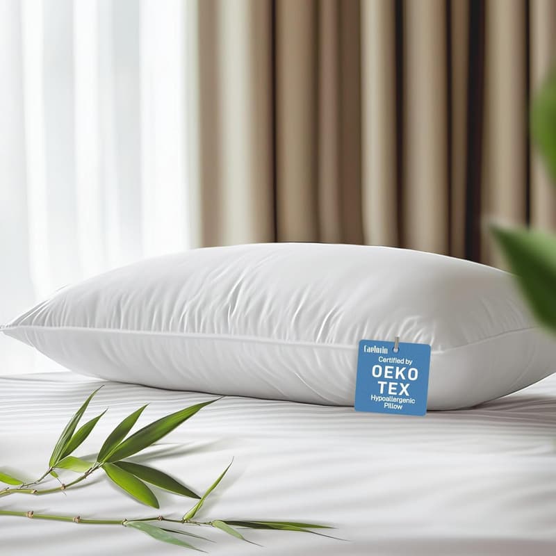 Luxury Hypoallergenic Bamboo Viscose Pillow, Standard/Queen Size