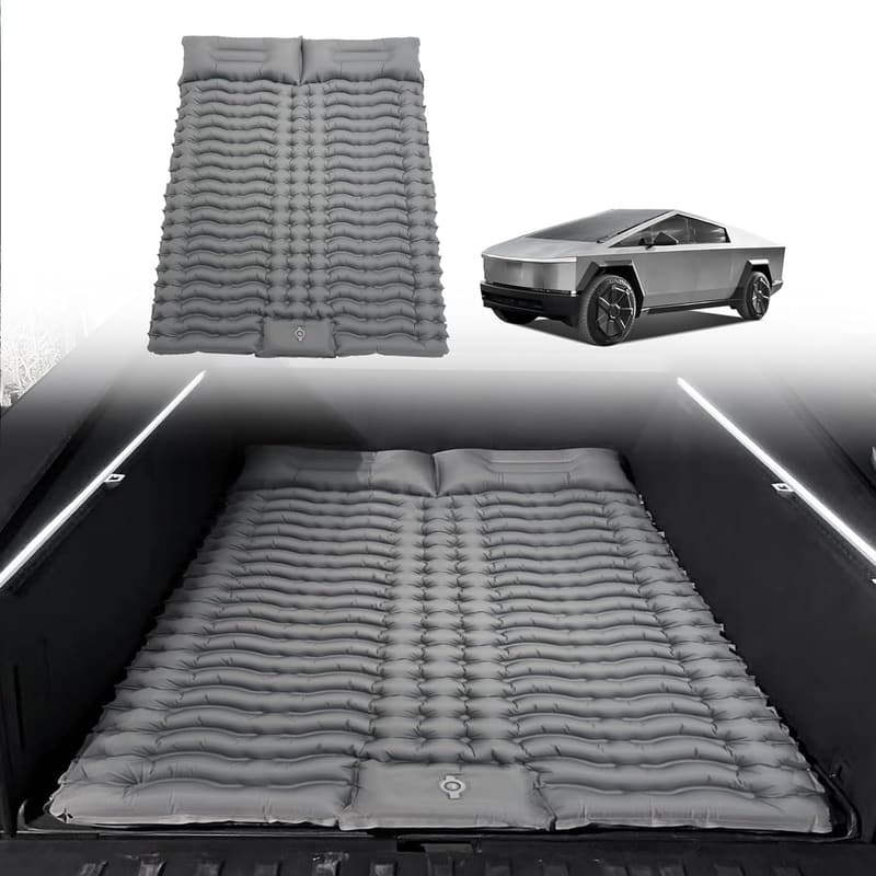 Cybertruck-Compatible Air Mattress for Camping with Pump & Bag
