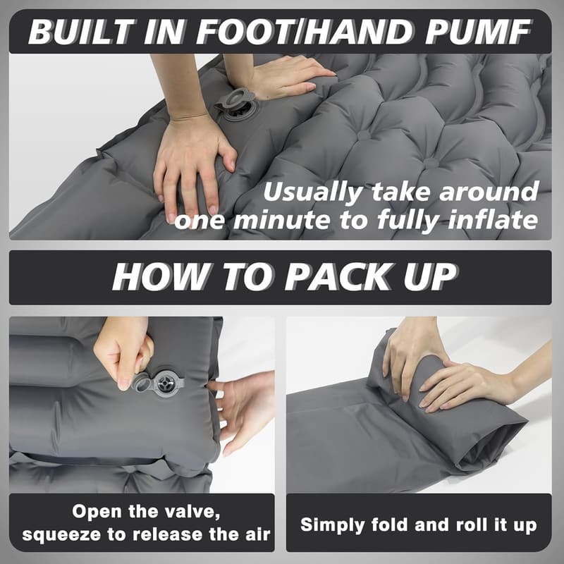 Cybertruck-Compatible Air Mattress for Camping with Pump & Bag