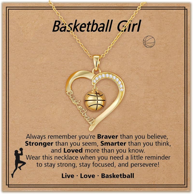 Teen Sports Necklace - Volleyball, Softball, Basketball, Baseball