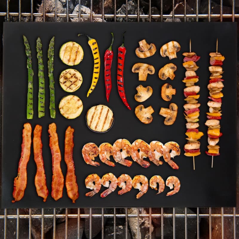 18-Piece BBQ Grill Set with Stainless Steel Tools & Mats