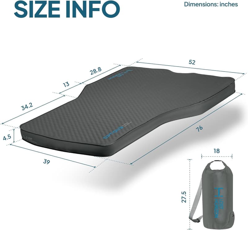 Tesla Model Y Self-Inflating Camping Air Mattress, 4.5