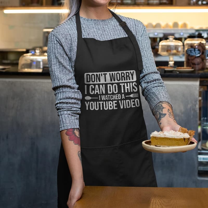 Funny Men's BBQ Apron with Pockets - Perfect Birthday Gift