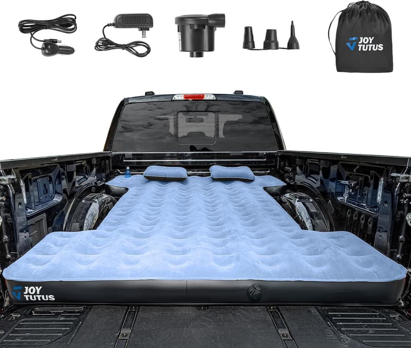 Truck Air Mattress with Inflatable Pillow for Camping (6.4-6.7 Ft)