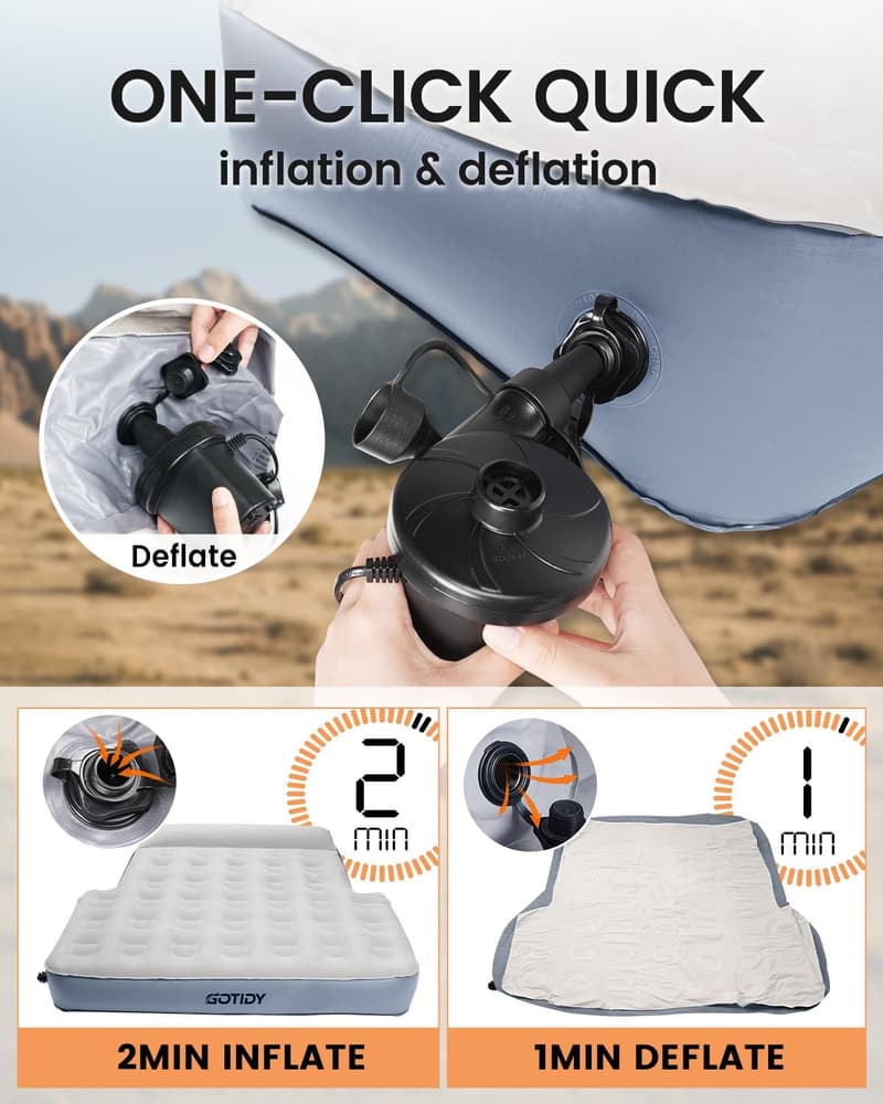 Truck Bed Air Mattress for 5-5.5ft Trucks - Ideal for Camping
