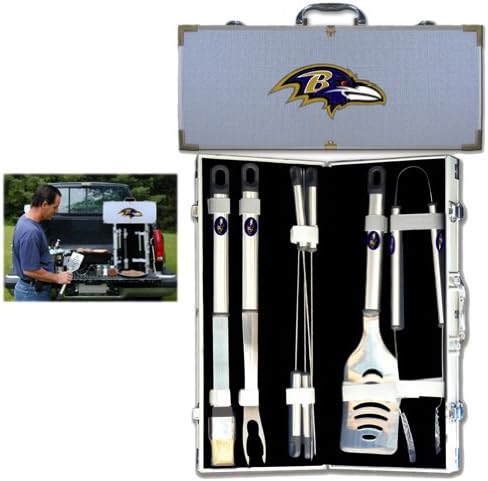 NFL 8-Piece BBQ Set with Case for Sports Fans